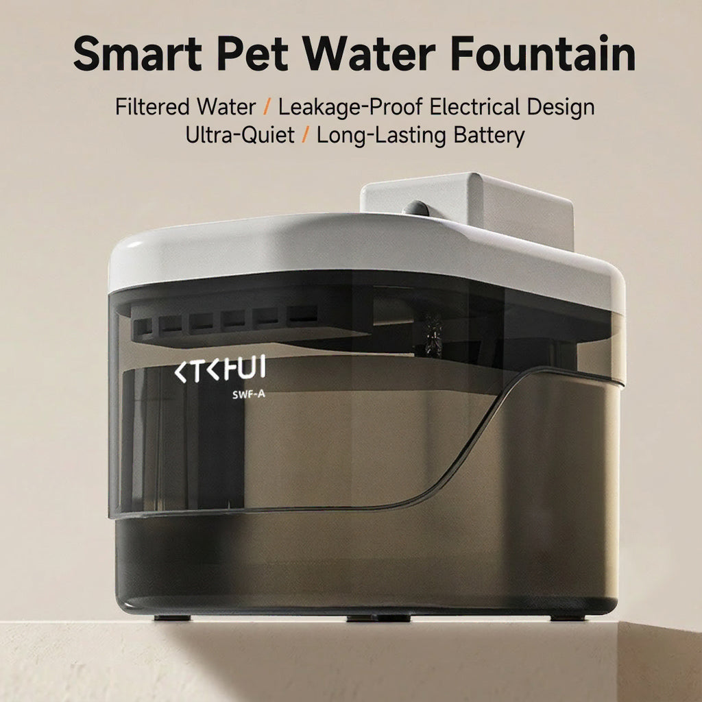 Wireless Ultra-Quiet 2L Cat Water Fountain - Motion Sensor & Battery Operated