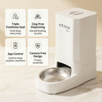 Smart WiFi Automatic Cat Feeder - 4L with Stainless Steel Bowl