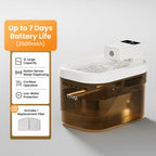 Wireless Ultra-Quiet 2L Cat Water Fountain - Motion Sensor & Battery Operated